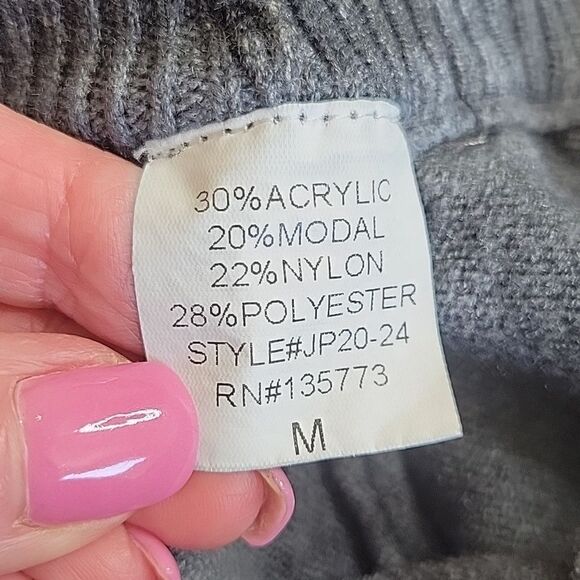 OLIVACEOUS Gray Modal Blend Knit Joggers Size Medium - Picture 6 of 7